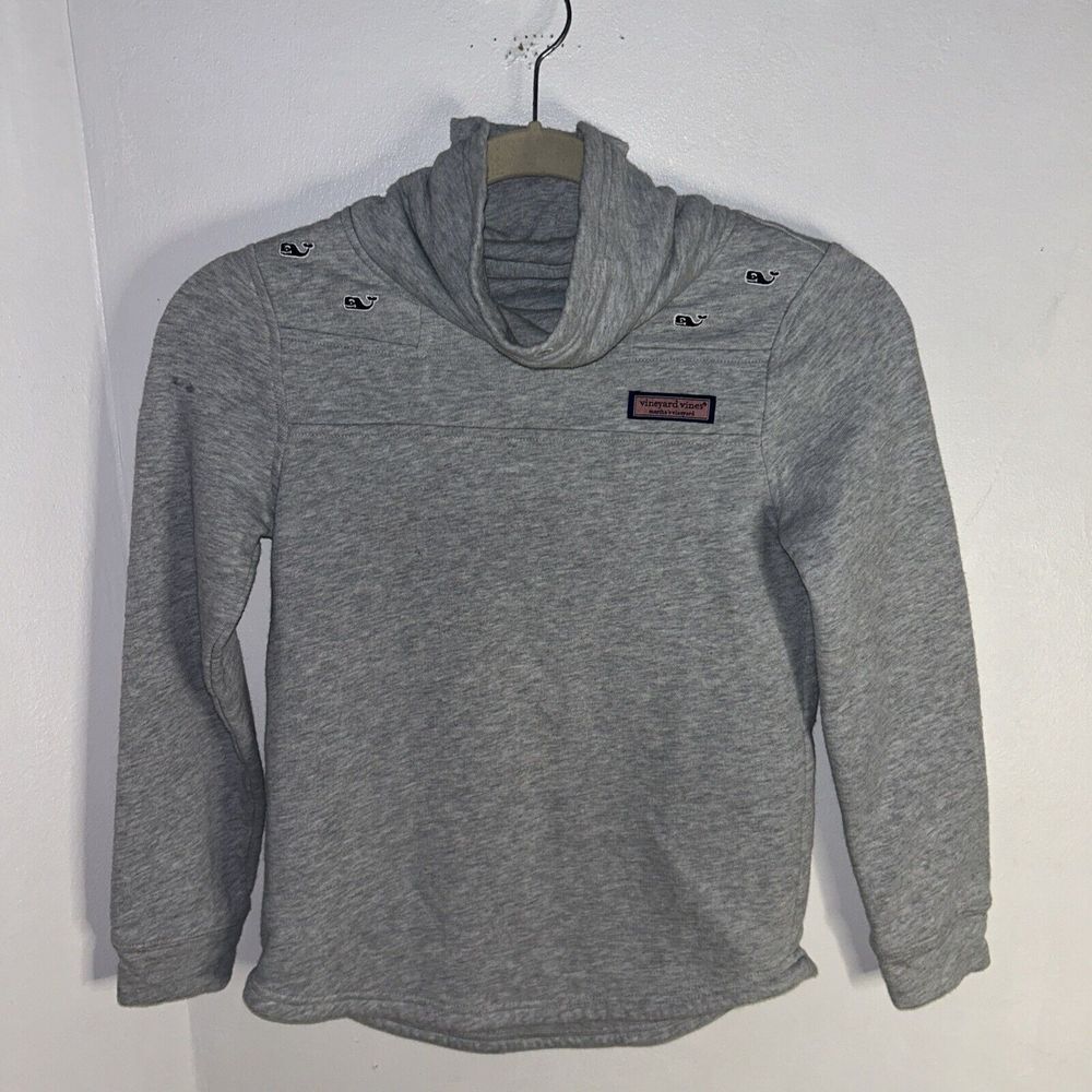 Vineyard Vines Light Gray Cowl Neck Pullover Sweatshirt Size S